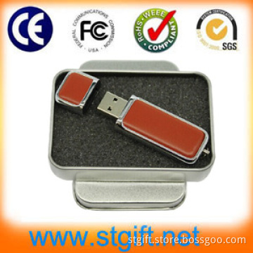 Newest PC Corporate Gift USB Wholesale Price for High Speed Leather USB Flash Disk